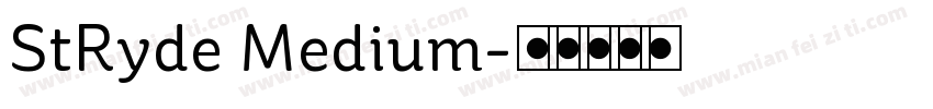 StRyde Medium字体转换